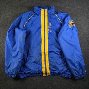 Vtg 90s Starter UCLA Bruins Windbreaker Jacket Blue Gold Bear Patch Men's Large